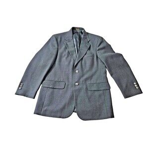 Stafford Men's Dark Gray Long Sleeve Wool Suit Jacket Sport Coat Blazer Size 38S